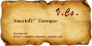 Vaszkó Csongor névjegykártya