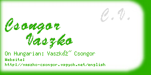 csongor vaszko business card